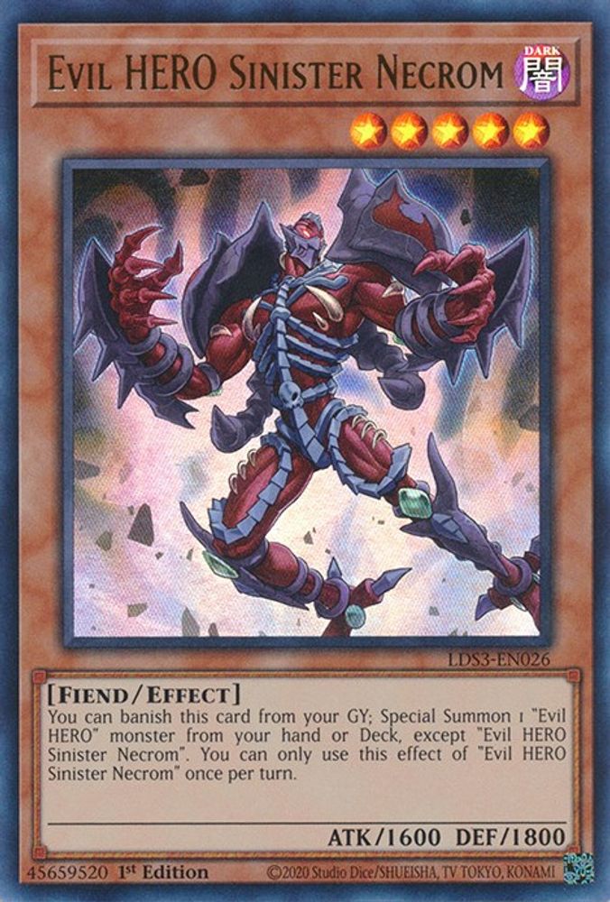 HÉROS maléfique Sinister Necrom [LDS3-EN026] Ultra Rare 