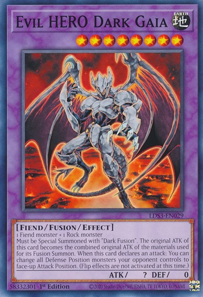 Evil HERO Dark Gaia (LDS3-EN029) - Common