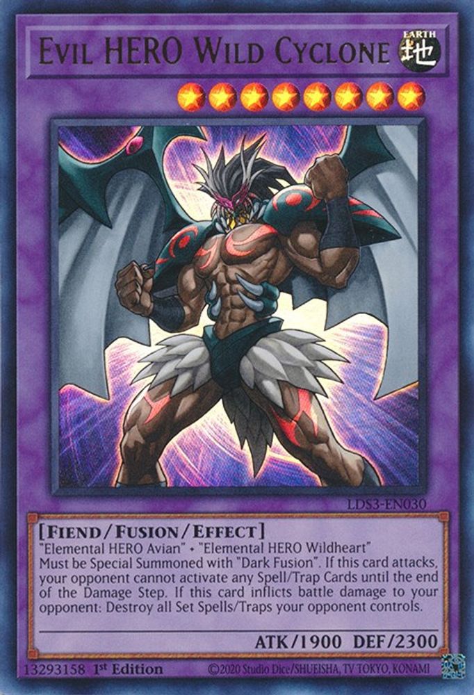 Evil HERO Wild Cyclone [LDS3-EN030] Ultra Rare 