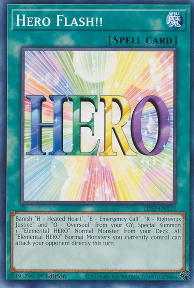 Hero Flash!! (LDS3-EN111) - Common