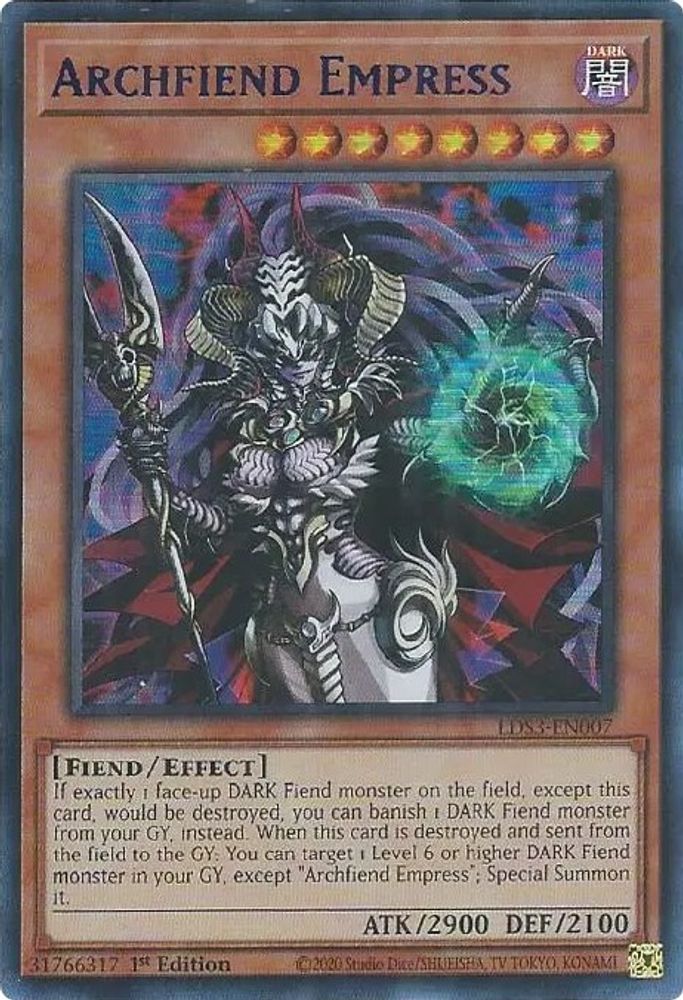 Archfiend Empress (Blue) (LDS3-EN007) - Ultra Rare