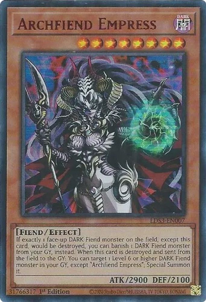 Impératrice Archdémon (Rouge) [LDS3-EN007] Ultra Rare 