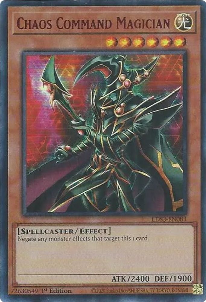 Chaos Command Magician (Red) (LDS3-EN083) - Ultra Rare