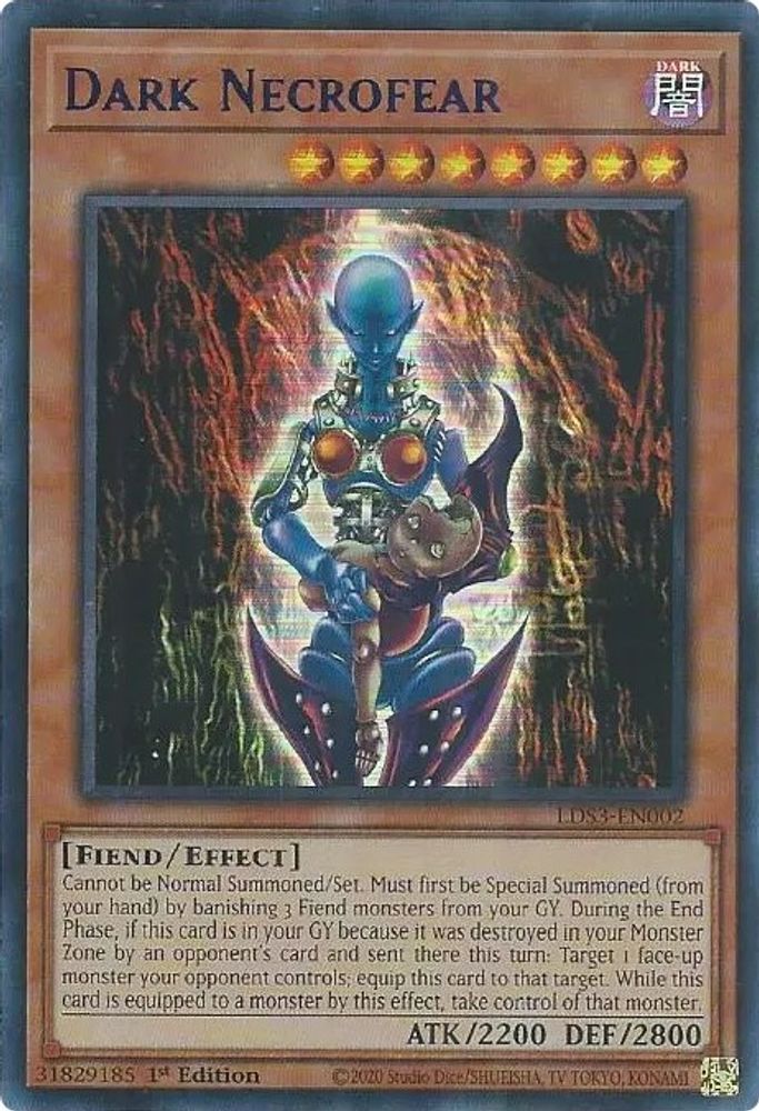 Dark Necrofear (Blue) (LDS3-EN002) - Ultra Rare