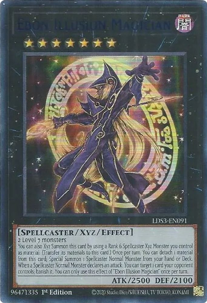 Ebon Illusion Magician (Blue) (LDS3-EN091) - Ultra Rare