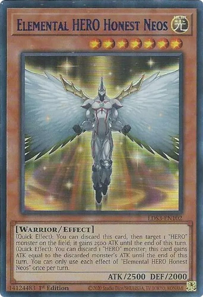 Elemental HERO Honest Neos (Blue) (LDS3-EN102) - Ultra Rare