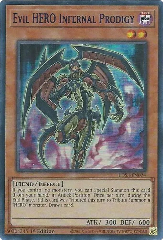 Evil HERO Infernal Prodigy (Blue) (LDS3-EN024) - Ultra Rare