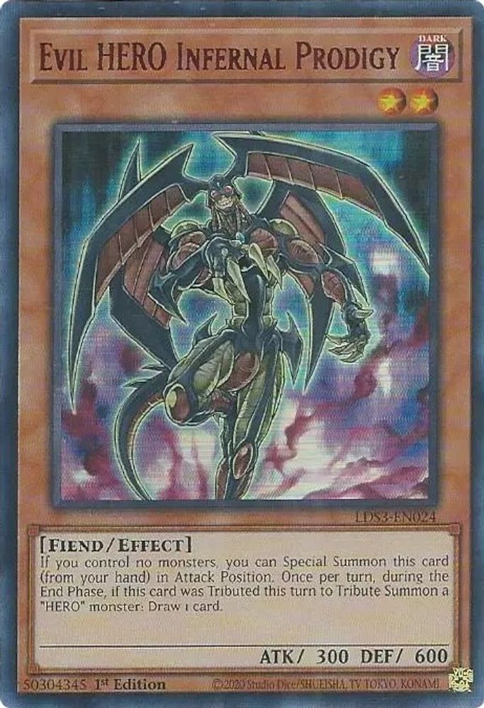 Evil HERO Infernal Prodigy (Red) (LDS3-EN024) - Ultra Rare