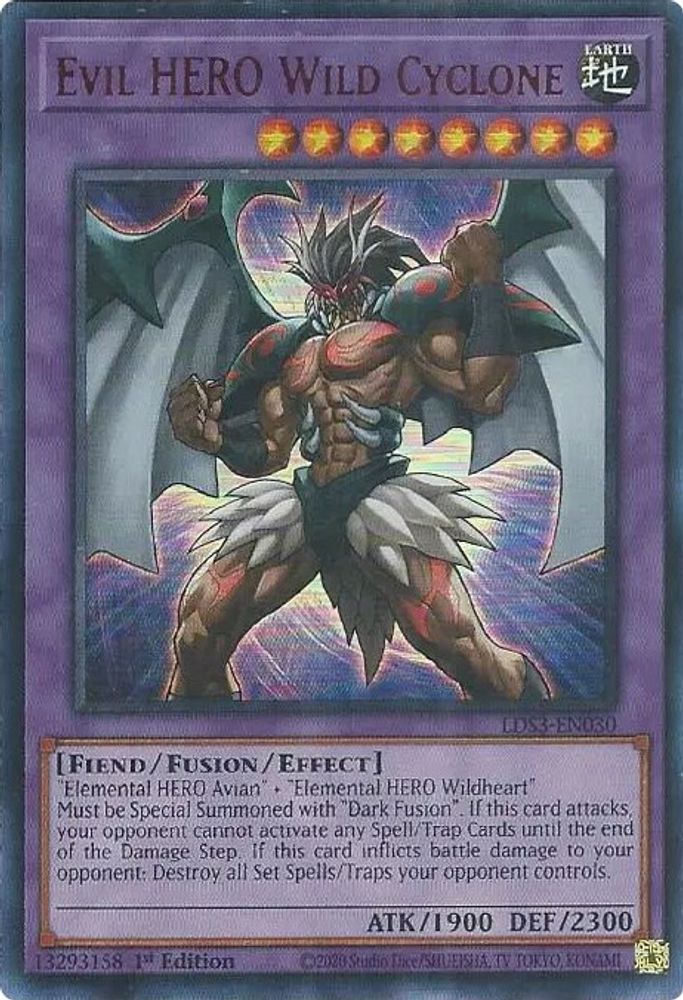 Evil HERO Wild Cyclone (Red) (LDS3-EN030) - Ultra Rare