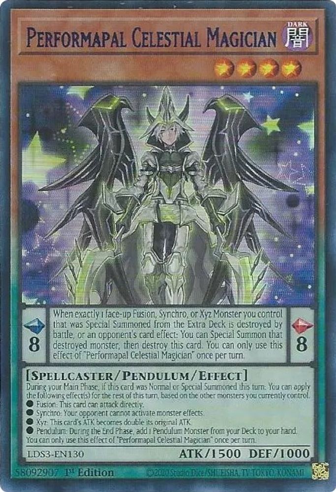 Performapal Celestial Magician (Blue) (LDS3-EN130) - Ultra Rare