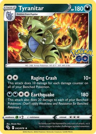 Tyranitar 043  - Holofoil - Holo Rare