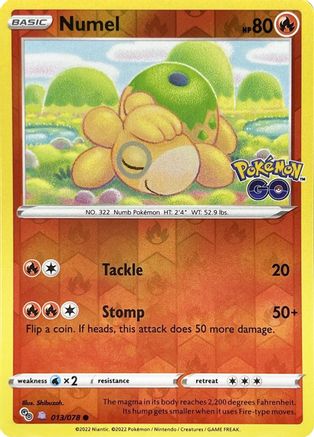 Numel (013/078) (Idem pelable) [Pokémon GO] 