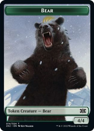 Bear // Spirit (008) Double-Sided Token (2X2-14 // 8) - Double Masters 2022 Foil