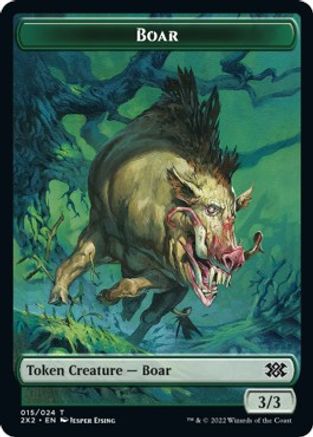 Boar // Treasure Double-Sided Token (2X2-15 // 22) - Double Masters 2022