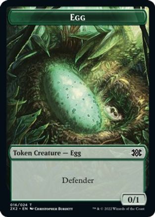 Egg // Treasure Double-Sided Token (2X2-16 // 22) - Double Masters 2022 Foil