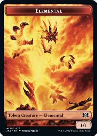 Elemental // Vampire Double-Sided Token (2X2-13 // 9) - Double Masters 2022 Foil