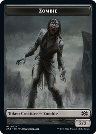 Zombie // Treasure Double-Sided Token (2X2-12 // 22) - Double Masters 2022 Foil
