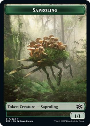 Saproling // Angel Double-Sided Token (2X2-17 // 3) - Double Masters 2022 Foil