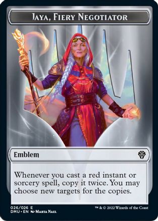 Emblem - Jaya, Fiery Negotiator (DMU-026) - Dominaria United