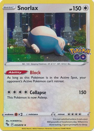 Snorlax (Cosmos Holo) 055/078  - Holofoil - Promo