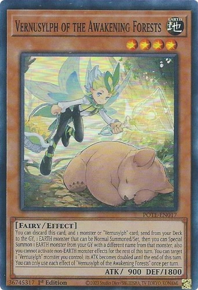 Vernusylph des forêts de l'éveil [POTE-EN017] Super Rare 