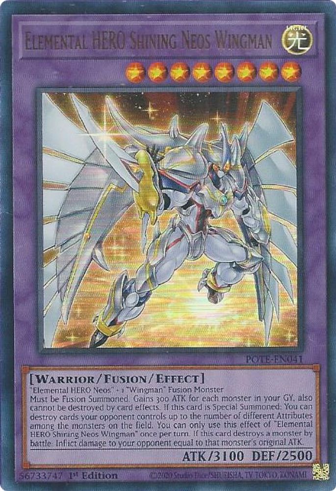HÉROS Élémentaire Shining Neos Wingman [POTE-EN041] Ultra Rare 
