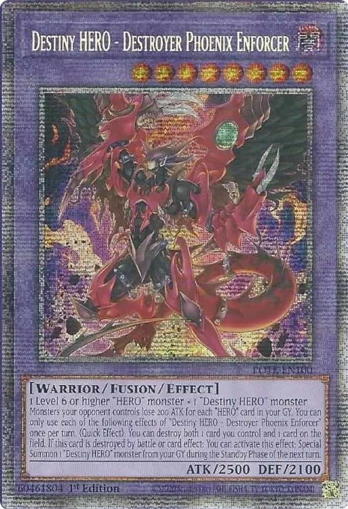 Destiny HERO - Destroyer Phoenix Enforcer (Starlight Rare) (POTE-EN100) - Starlight Rare