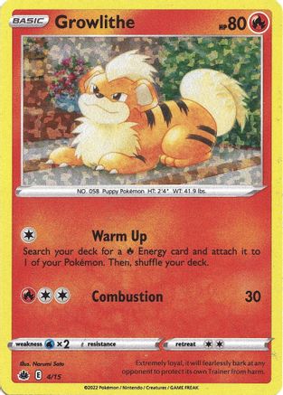 Growlithe 004/15  - Holofoil - Promo