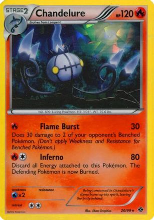 Chandelure - 20/99 (Cracked Ice Holo)/99  - Holofoil - Promo