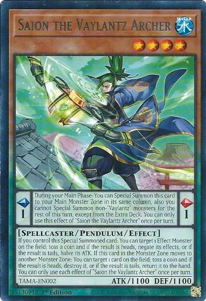 Saion the Vaylantz Archer (TAMA-EN002) - Rare