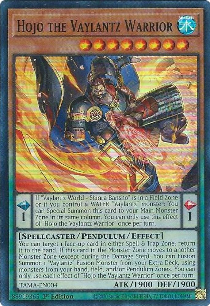 Hojo the Vaylantz Warrior (TAMA-EN004) - Super Rare
