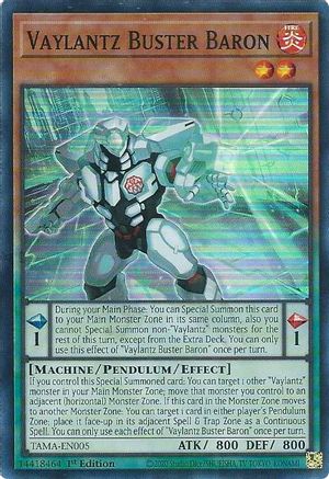 Vaylantz Buster Baron [TAMA-EN005] Super Rare 
