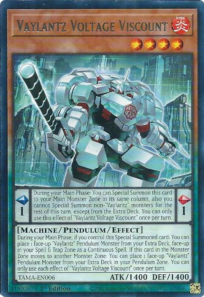 Vaylantz Voltage Viscount (TAMA-EN006) - Rare