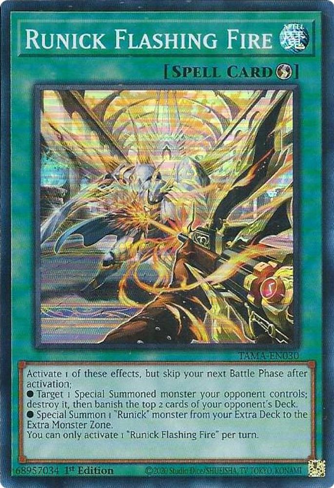 Runick Flashing Fire (TAMA-EN030) - Super Rare