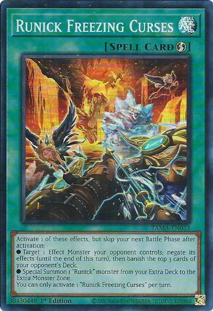 Malédictions de gel de Runick [TAMA-EN033] Super Rare 