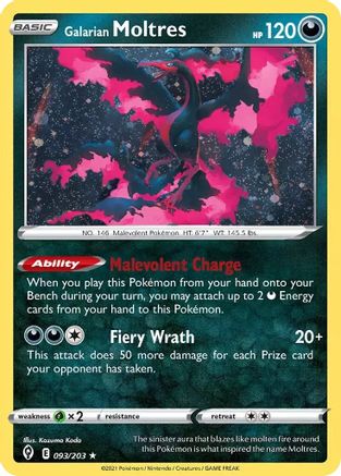Galarian Moltres (Cosmos Holo) 093/203  - Promo