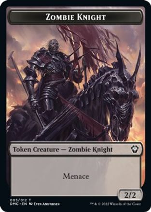 Zombie Knight // Goblin Double-Sided Token (DMC-5 // 12) - Commander: Dominaria United