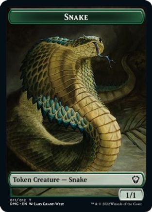 Snake // Hydra Double-Sided Token (DMC-11 // 10) - Commander: Dominaria United