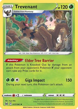 Trevenant 017  - Holofoil - Holo Rare