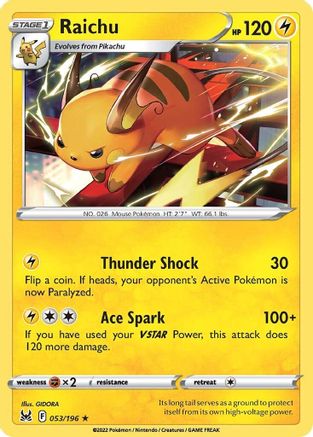 Raichu 053  - Rare