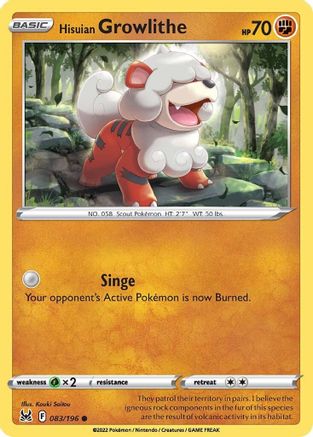 Hisuian Growlithe 083  - Common