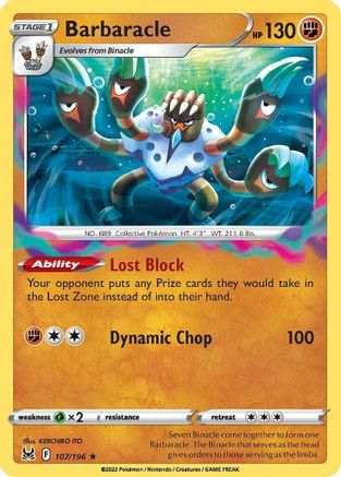 Barbaracle 107  - Holofoil - Holo Rare