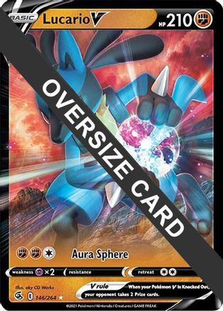 Lucario V (146/264) (carte géante) [Épée et bouclier : Fusion Strike] 
