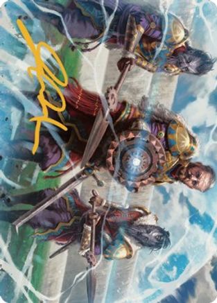 Argivian Phalanx Art Card (Gold-Stamped Signature) (ASDMU-003) - Art Series: Dominaria United