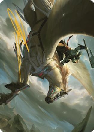 Cleaving Skyrider Art Card (Gold-Stamped Signature) (ASDMU-005) - Art Series: Dominaria United