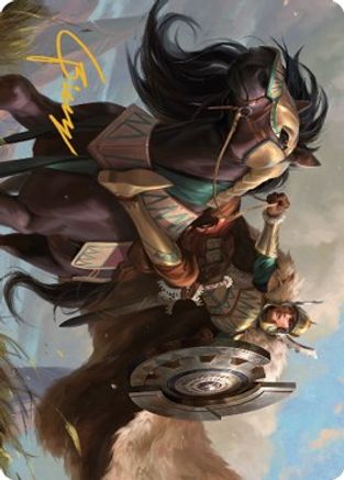 Knight of Dawn's Light Art Card (Gold-Stamped Signature) (ASDMU-010) - Art Series: Dominaria United