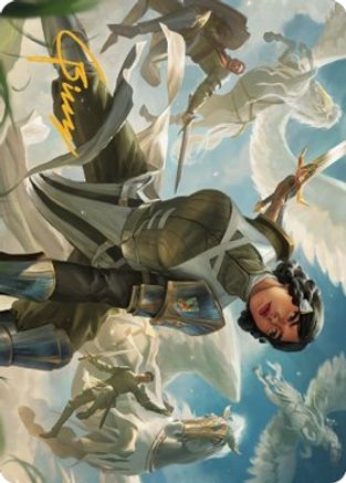 Resolute Reinforcements Art Card (Gold-Stamped Signature) (ASDMU-013) - Art Series: Dominaria United
