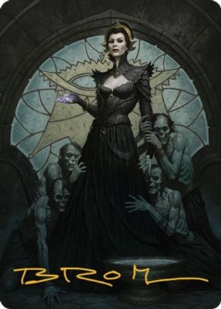 Liliana of the Veil Art Card (Gold-Stamped Signature) (ASDMU-024) - Art Series: Dominaria United