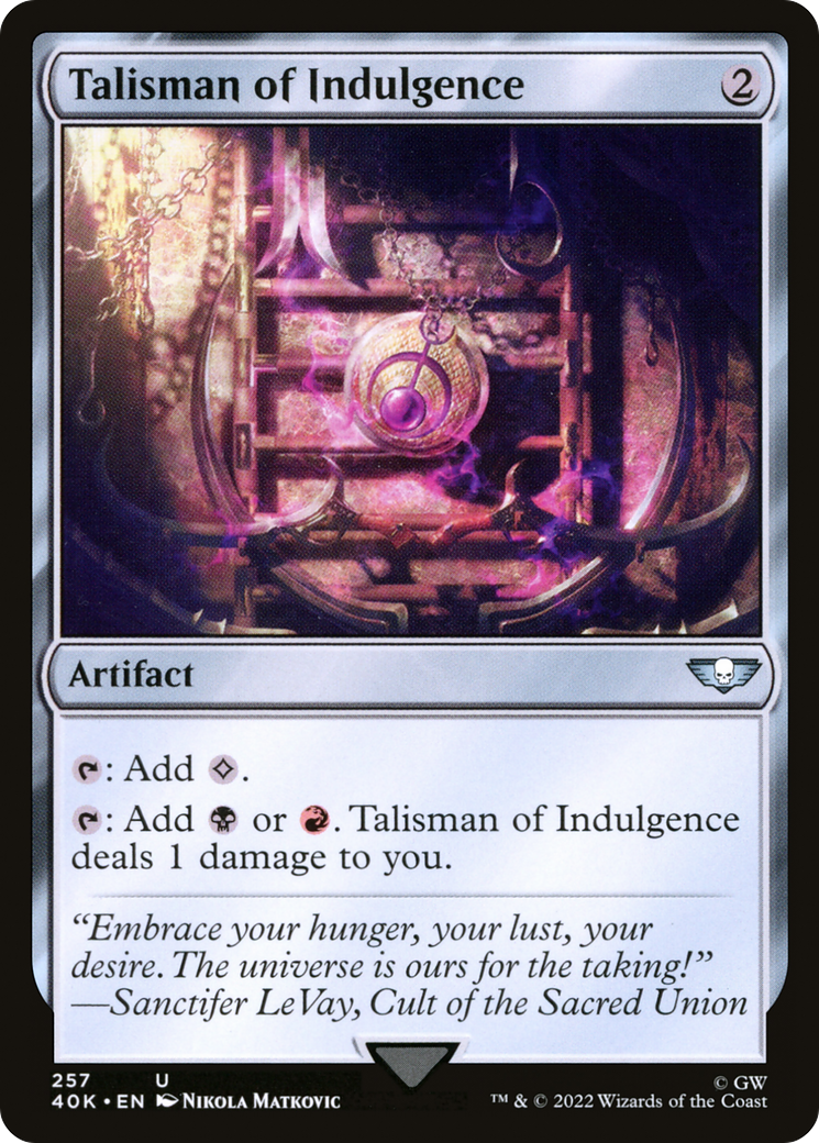 Talisman d'Indulgence [Warhammer 40,000] 
