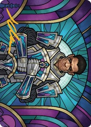 Aron, Benalia's Ruin Art Card (Gold-Stamped Signature) (ASDMU-043) - Art Series: Dominaria United